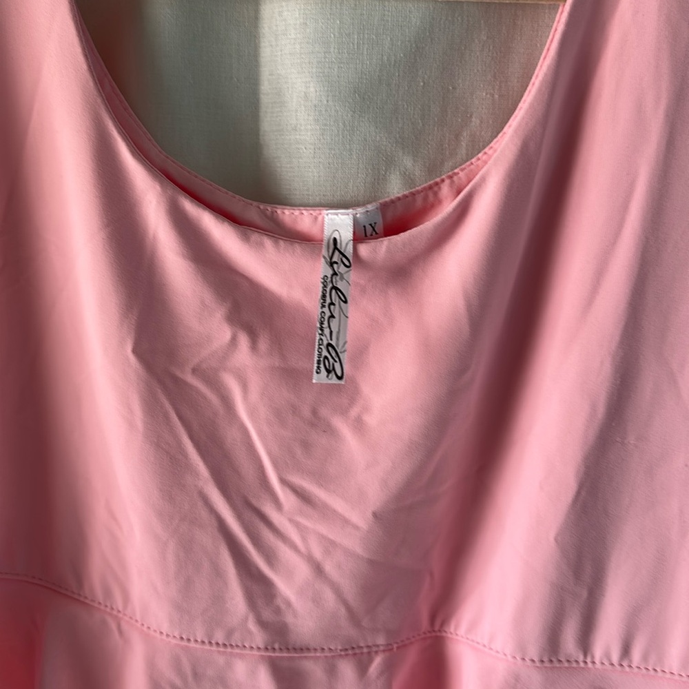 Lulu-B Pink Ruffled Sleeveless Top